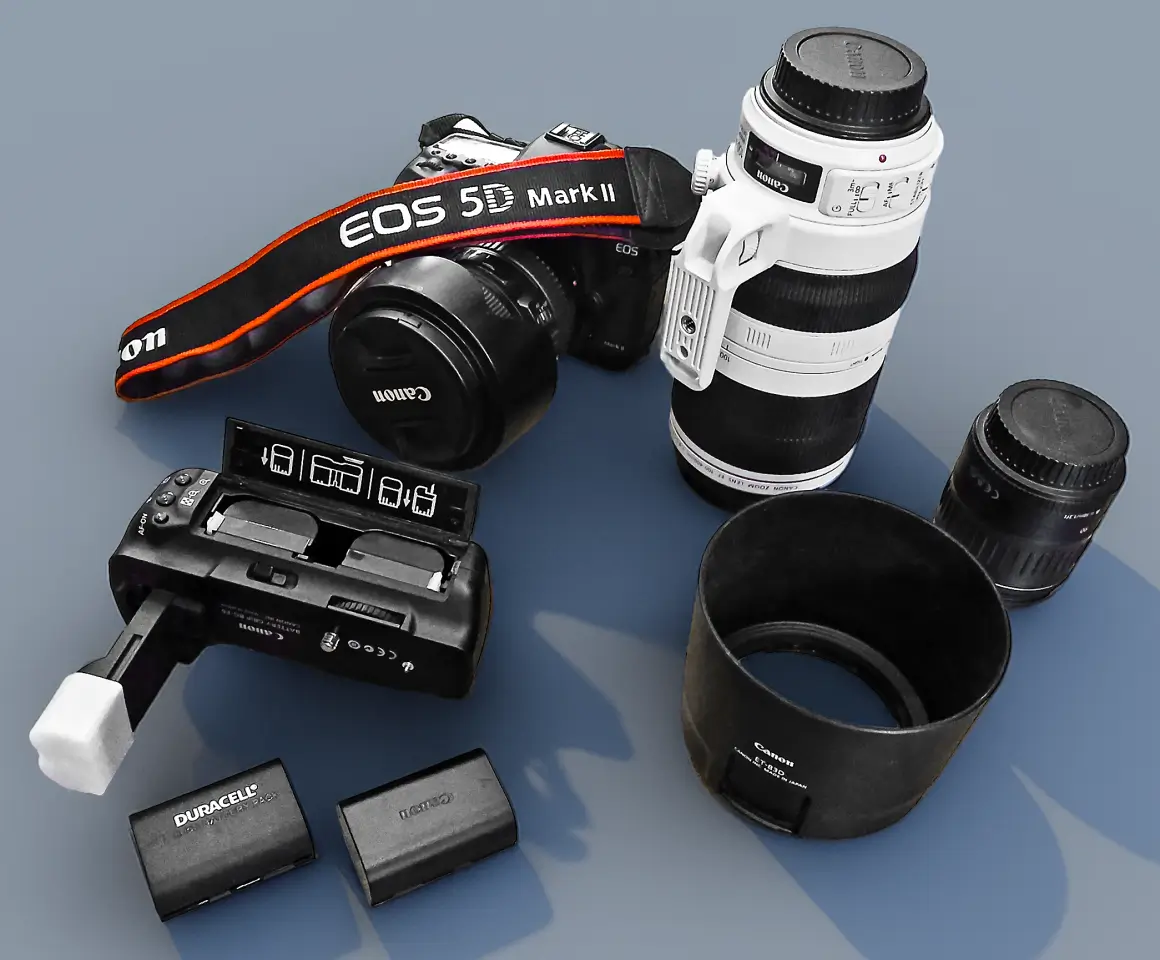 Picture of camera and lenses